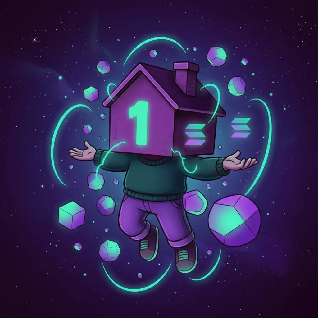 1HOUSE floating in space