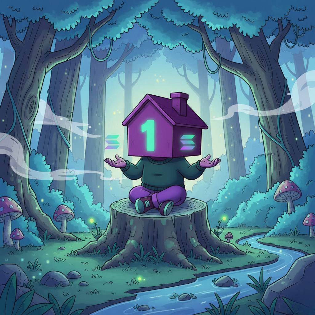 1HOUSE meditating in mystical forest